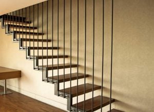 Floating steel staircase 