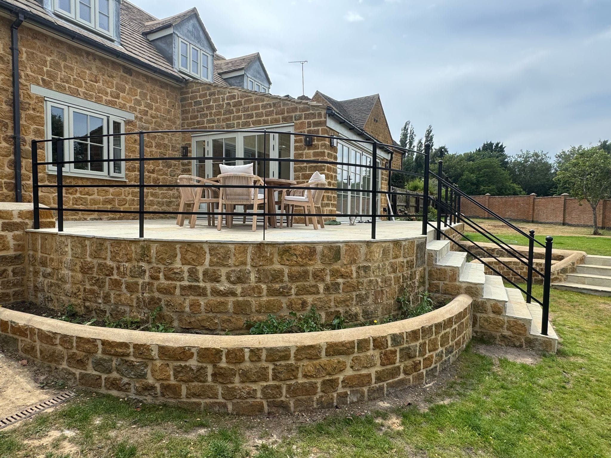 Style Ryte Railing Custom Steel Patio Railing at Dairy Cottage | Riteweld Engineering