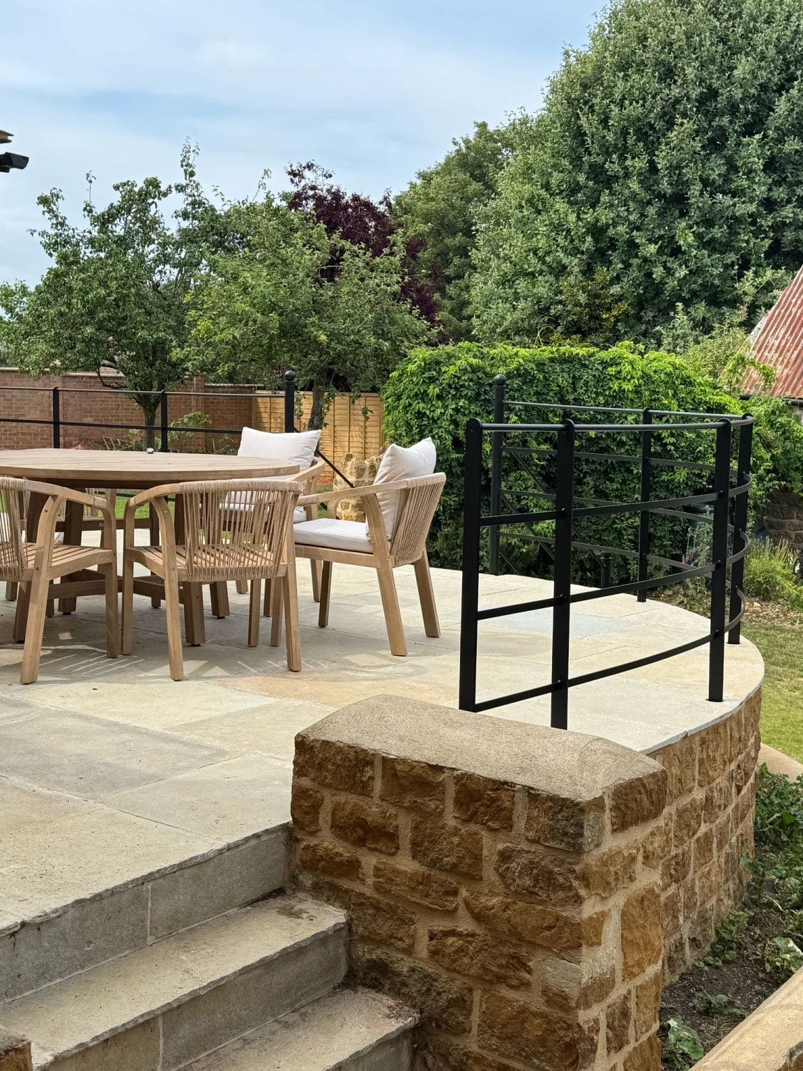 Style Ryte Railing Custom Steel Patio Railing at Dairy Cottage | Riteweld Engineering